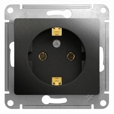 Schneider Electric Glossa <GSL000743> Розетка (2К+З, внутр., антрацит)