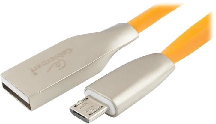 CC-G-mUSB01O-1M Кабель USB2.0 Cablexpert CC-G-mUSB01O-1M, AM/microB, серия Gold, 1м, оранжевый, блистер