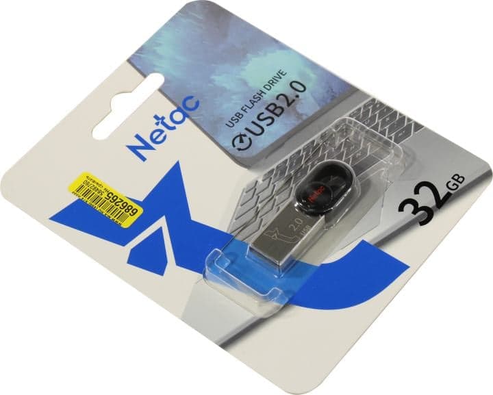 Netac <NT03UM2N-032G-20BK> USB2.0 Flash Drive 32Gb (RTL)