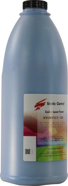 Тонер Static Control KYUNIVC3-1KG Cyan для Kyocera 1000 г