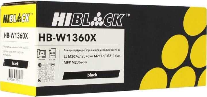 Картридж Hi-Black HB-W1360X Black для HP LJ M207d/207dw/M211d/M211dw/MFP M236sdw