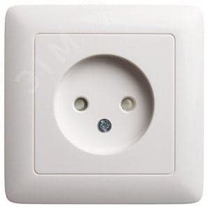 Schneider Electric RS10-135-B ХИТ скрытой установки Розетка без заземления со шторками 10А, 250В, белый