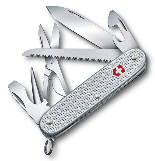 Нож перочинный Victorinox Farmer X Alox (0.8271.26) 93мм 10функций серебристый карт.коробка