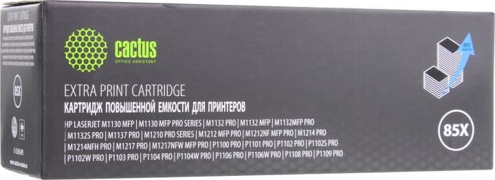 Картридж Cactus CS-CE285X-MPS для HP LJ M1130/1132/1137/1210/1212/1214/1217, P1100/1/2/3/4/6/8/9