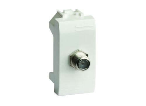 Розетка DKC 75581MS TV оконечная (прямое кабельное соединение), слоновая кость, 1 модуль, "Brava"