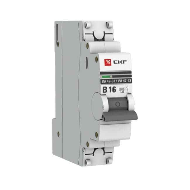 EKF PROxima <mcb4763-1-16B-pro> Автоматический выключатель (1P, 16A)