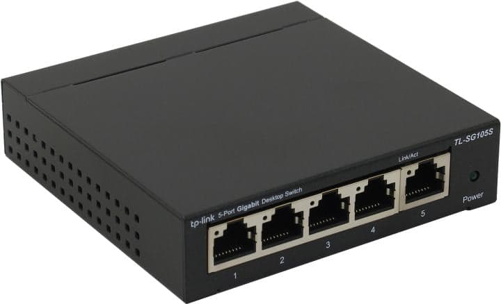 TP-LINK <TL-SG105S> Неуправляемый коммутатор (5UTP 1000Mbps)