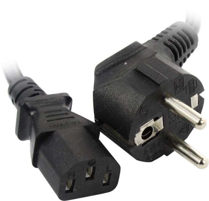 5bites <PC210-50A> Кабель компьютер - розетка 220V 5м Европейский стандарт, Г-образный