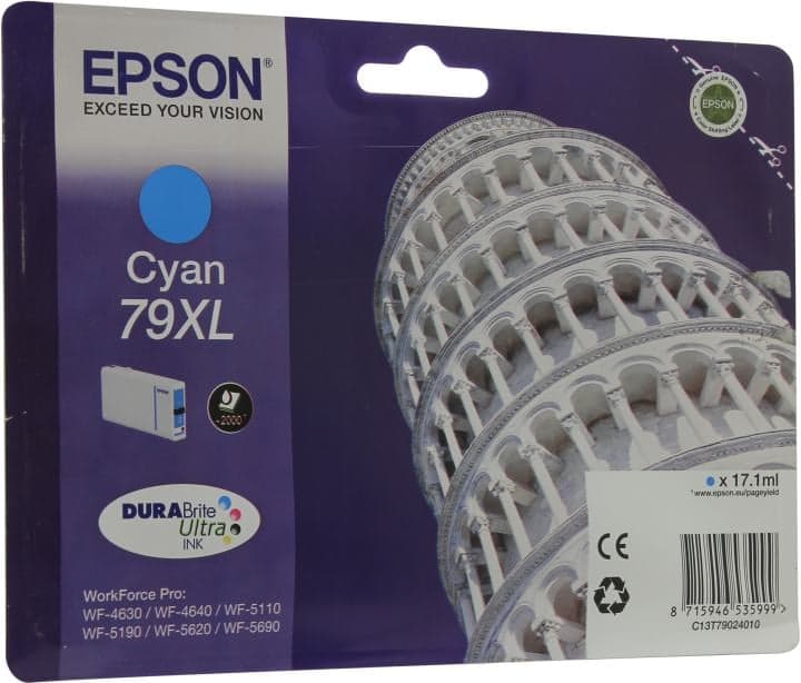 Картридж 79XL <C13T79024010> Cyan для Epson WorkForce Pro WF-4630/4640/5110/5190/5620/5690
