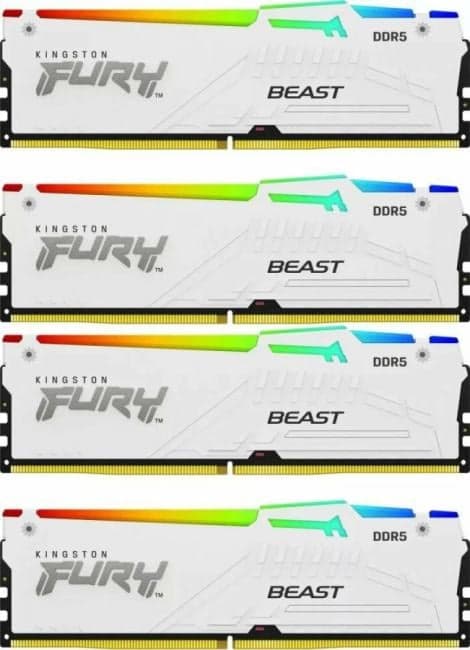 Kingston FURY Beast RGB <KF552C40BWAK4-128> DDR5 DIMM 128Gb KIT 4*32Gb <PC4-41600> CL40