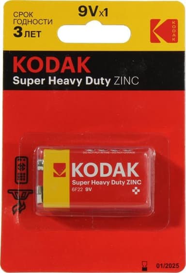 Kodak <CAT30953437-RU1> (6F22, 9V, zinc) типа "Крона"