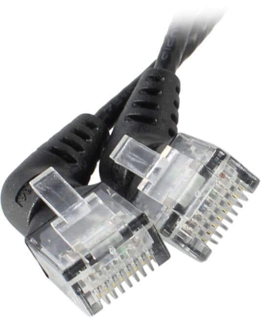 Vention <IBOBJ> Patch Cord UTP кат.6a 5м, чёрный, угловой