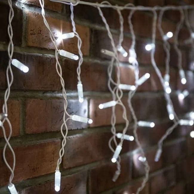 255-036 Гирлянда Бахрома (Айсикл) 2,4х0,6м 88 LED БЕЛЫЙ белый ПВХ IP65 230В нужен блок 303-500-1 NEON-NIGHT