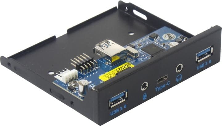 Espada <Eu5335c> 2xUSB3.0+2x3.5 jack+USB-C 5Gbps port Front Panel Front Panel (крепление на лицевую панель 3.5")