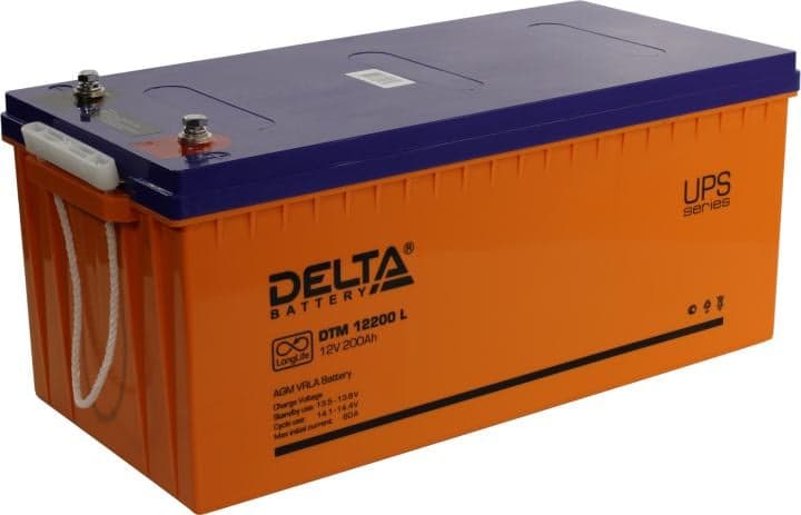 Аккумулятор Delta DTM 12200L (12V, 200Ah) для UPS