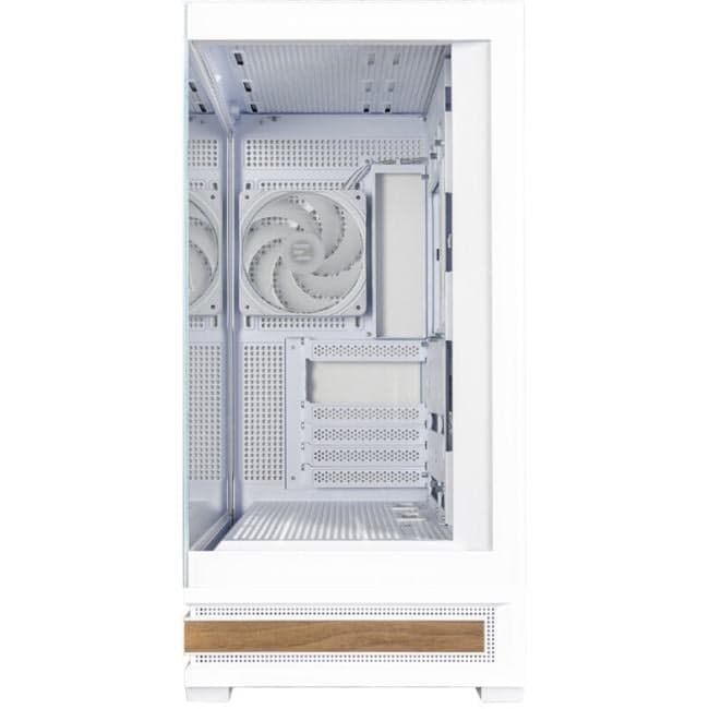 ZALMAN P40 NAMU, ATX, WHITE, WINDOW, WOODEN ELEMENTS, 2xCombo(2.5” or 3.5”), 1xUSB TYPE-C, 2xUSB3.0, SIDE 3x120mm ARGB