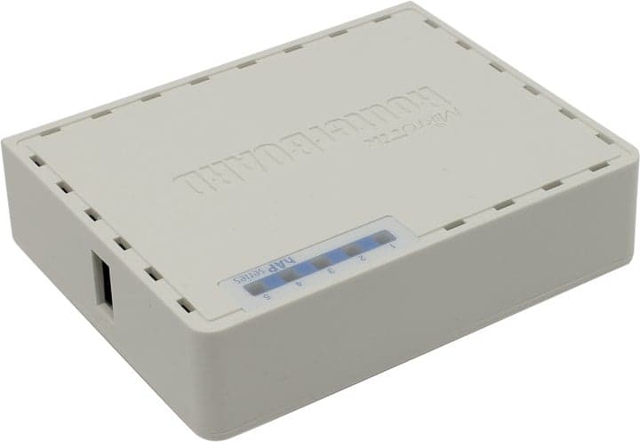 MikroTik <RB951Ui-2nD> RouterBOARD hAP (5UTP 100Mbps, 1WAN, 802.11b/g/n, 1xUSB, 1.5dBi)