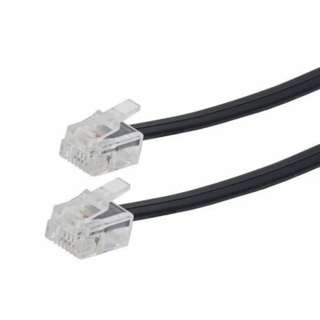Cablexpert <TC6P4C-5M-BK> Кaбель телефонный чёрный, 5м