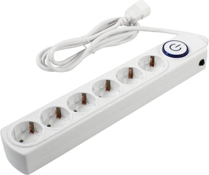 Сетевой фильтр для UPS Ippon BK-6-UPS-1.8-10-W <White> <1.8м> (6 розеток, вход IEC320-C14) <1804663>