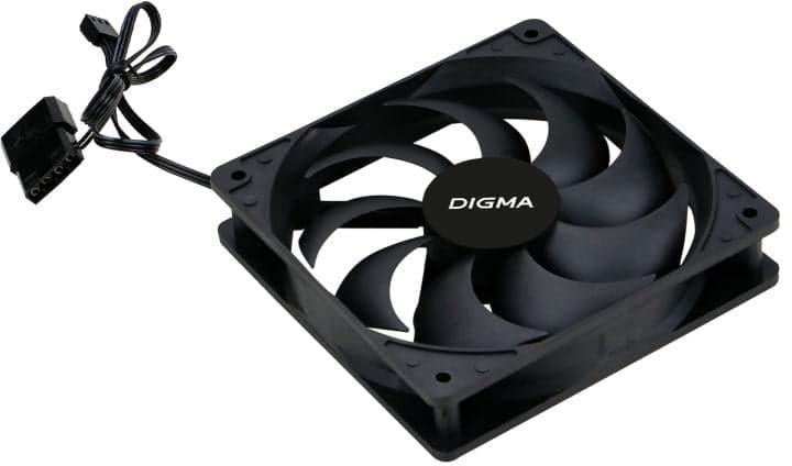 Digma <DFAN-120-9> (3пин, 120x120x25мм, 23dB, 1200об/мин)