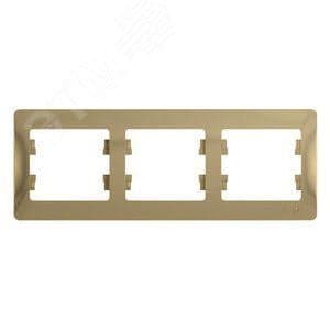 Schneider Electric GSL000403 GLOSSA Рамка горизонтальная 3 поста титан (GSL000403)
