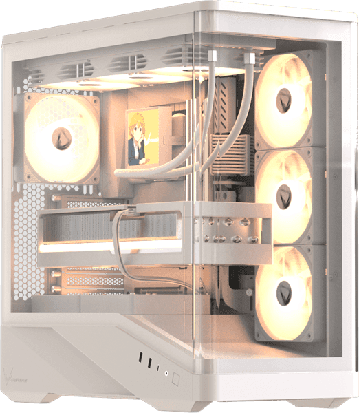 Crystal U9 PA White корпус Formula V Line Crystal U9 PA White, ATX, TYPE-C*1, USB3.0*2, Curved Glass, SIDE 3x PERFORMAN