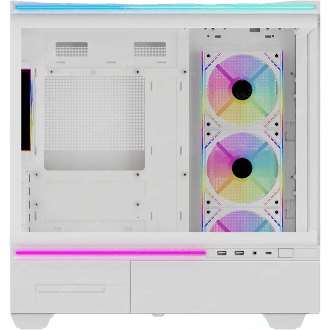 Thermalright Корпус M10 White FAN4-M / TG / 4x120mm ARGB PWM Fans / USB TYPE-C / mATX / TRTLM10WF4M