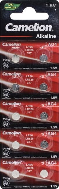 Батарейка для часов Camelion G 4 BL-10 Mercury Free (0%Hg), 377A/LR626/177) 1.5 В