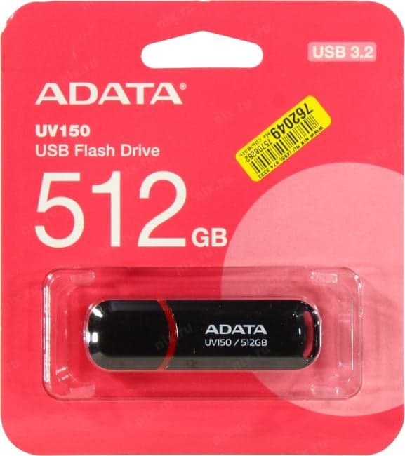 ADATA UV150 <AUV150-512G-RBK> USB3.0 Flash Drive 512Gb