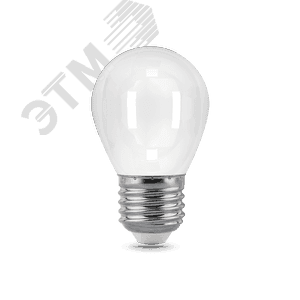 GAUSS 105202205 Лампа светодиодная LED 5 Вт 450 Лм 4100К белая Е27 Шар milky Filament Gauss