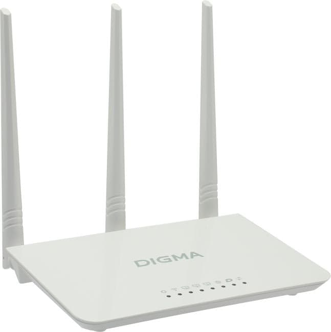 Digma <DWR-N302> WiFi Router (3UTP 100Mbps, 1WAN, 300Mbps, 3x5dBi)