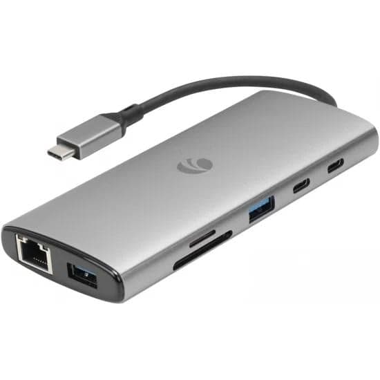 VCOM CUE67 Адаптер/ Адаптер TypeC-->PD+HDMI2.1+DP1.2+RJ45(1GB)+USB3.0+USB3.1+USB-C3.1+SD3.0+TF3.0 <CUE67>