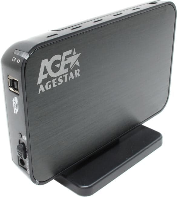 AgeStar <3UB3A8(6G)-Black (Al)>(Внешний бокс для 3.5" SATA HDD, USB3.0)