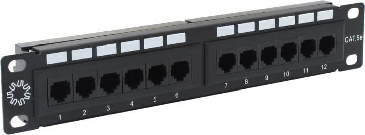 Patch Panel 10" 1U UTP 12 port кат.5e 5bites <PPU55-10> разъём KRONE&110 (dual IDC)