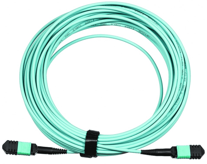 LAN-12M-12M/OM4B-3.0 Сборка кабельная MPO-MPO, 12 волокон OM4, тип B (Key Up-Key Up), низкие потери, LSZH, 3 м, розовая