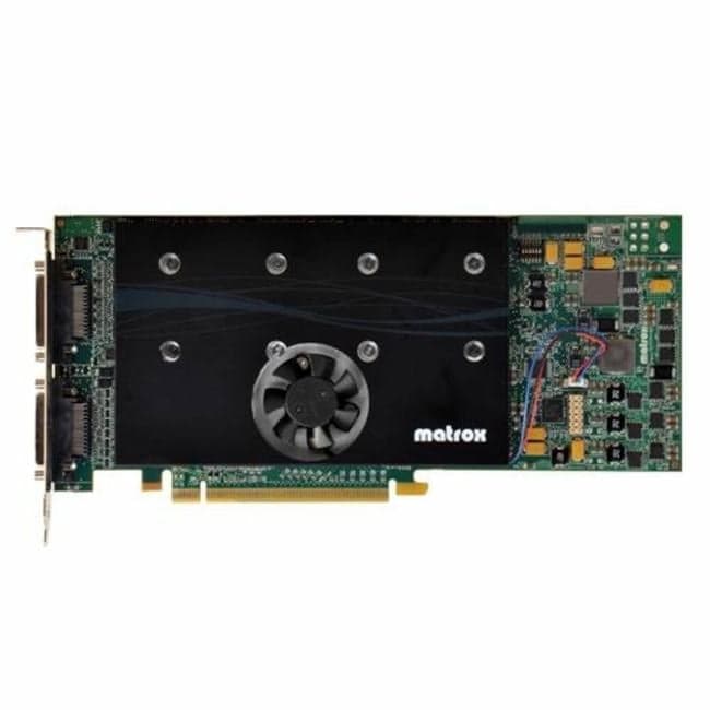 MURA-MPX40HF Matrox MURA-MPX40HF 4 outputs PCIe x16 (Gen2) 2GB1 64 Gbit/sec, SL-DVI 2048x1152 RGB (VGA) 2048x1536