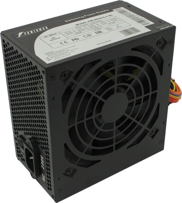 Блок питания Powerman <PM-600ATX-F-BL> 600W ATX (24+2x4+2x6/8пин) <6128219>