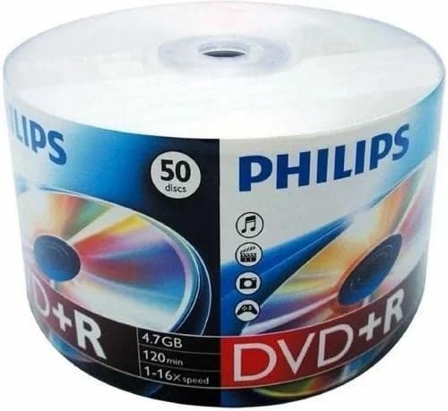 Диск DVD+R Philips 4.7 Gb, 16x, Bulk (50), Printable (50/600)