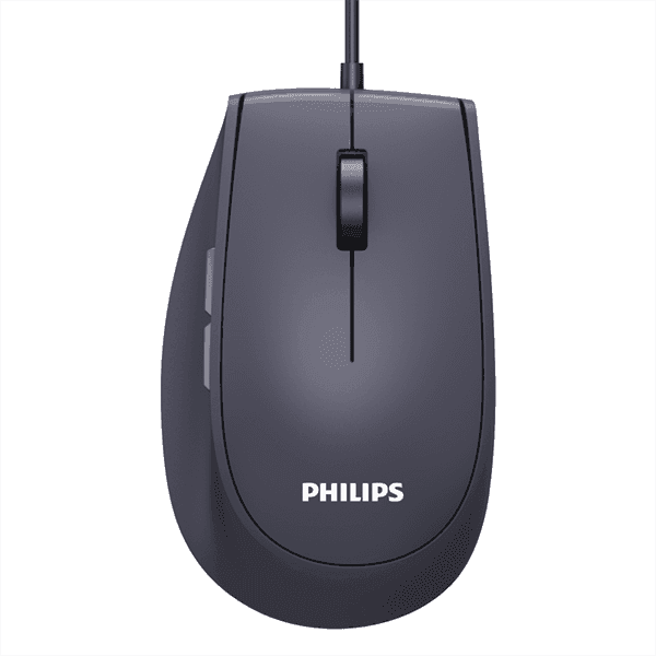 SPK7327B/60 Philips Проводная Мышь SPK7327, 5 кноп., USB 2.0, 1600dpi, бесшумная, Чёрный