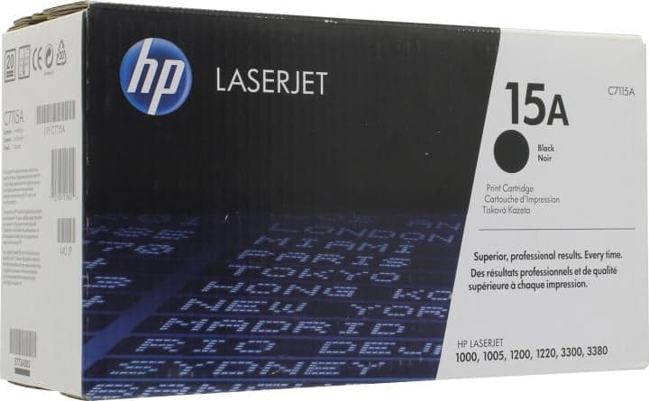 Картридж HP C7115A (№15A) для HP LJ 1000W/1005W/1200(N)/1220/3300mfp/ 3320(N)mfp/ 3330mfp/3380