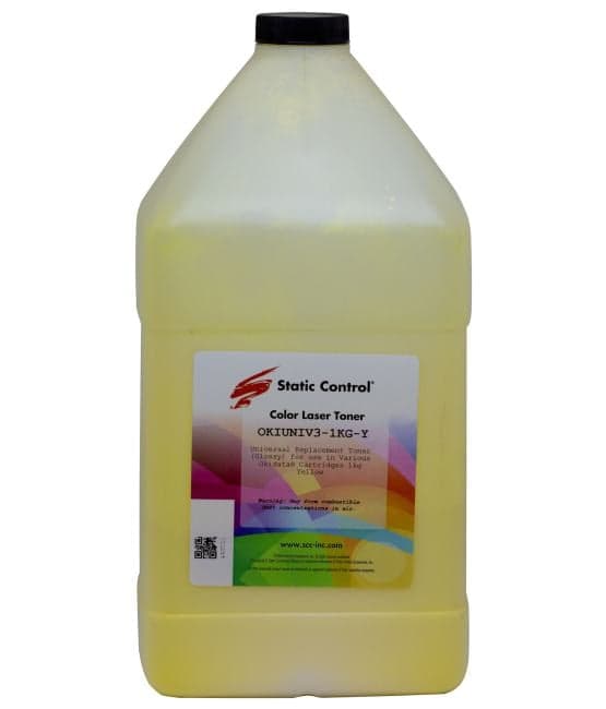 Тонер Static Control OKIUNIV3-1KG-Y для Oki 1000 г