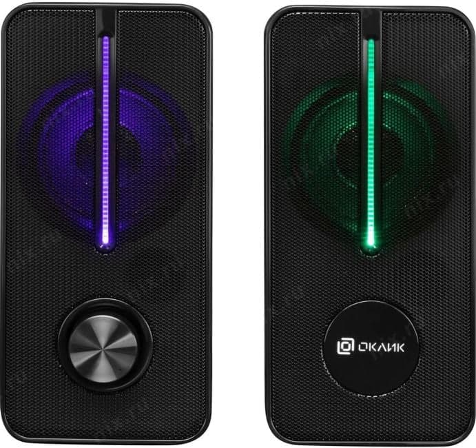 Колонки Оклик OK-120U 2.0 черный 6Вт