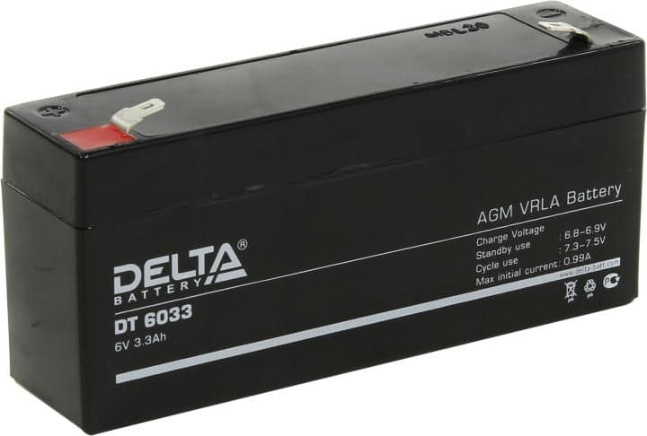 Аккумулятор Delta DT 6033 (6V, 3.3Ah) для слаботочных систем