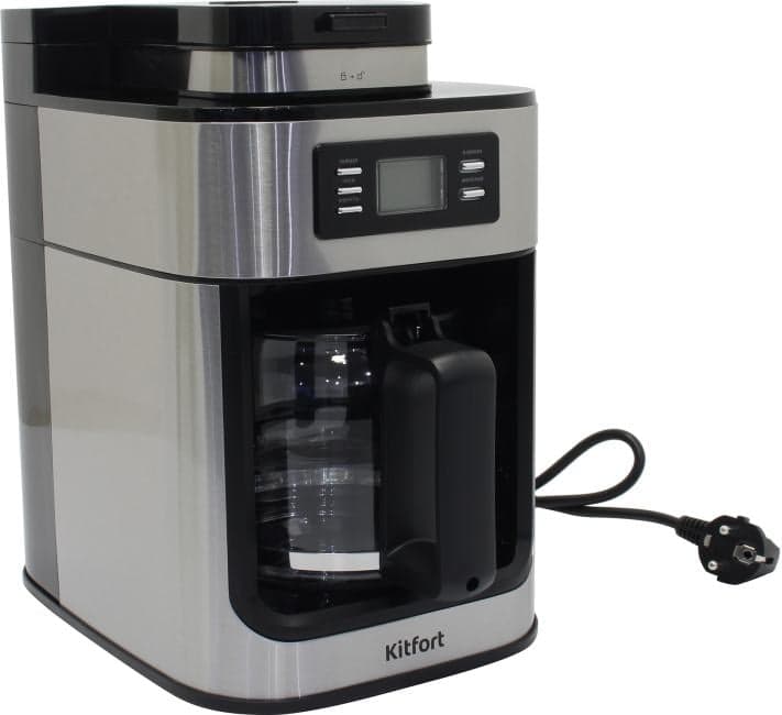 Kitfort <КТ-781> Кофеварка капельная (1050W, 1л, LCD, кофемолка)