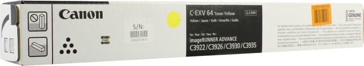 Тонер Canon C-EXV 64 Yellow для imageRUNNER ADVANCE C3922/C3926/C3930/C3935
