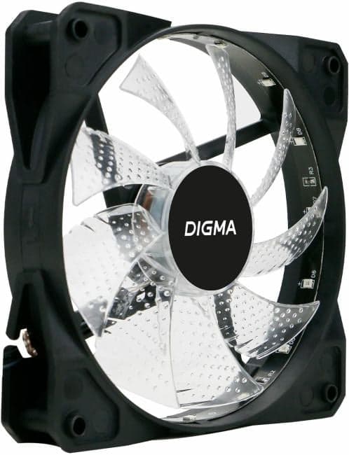 Вентилятор Digma DFAN-FRGB2 RGB 120x120x25mm черный 3-pin 4-pin (Molex)23dB 115gr Ret