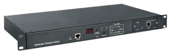 Hyperline ATS-R-128H0812-Intelligent Блок розеток с функцией авт. включения резервного питания (АВР/ATS) 19", горизонт.