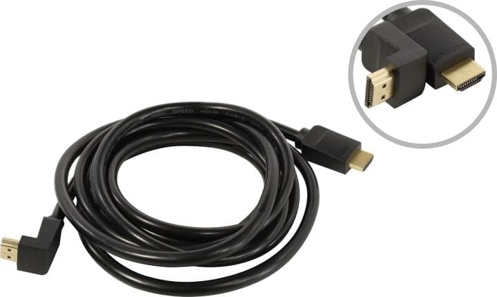 Vention <AAQBI> Кабель HDMI to HDMI (19M -19M) 3м ver2.0, угол 270