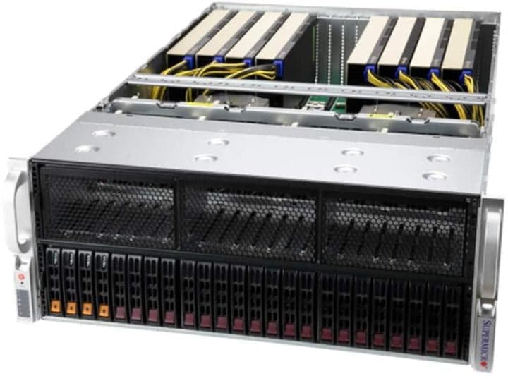 SuperMicro 4U AS-4125GS-TNRT (SP5, 9xPCI-E, SVGA, 2xHS SATA 2x10GbLAN, 24DDR5 2000W HS 2+2)