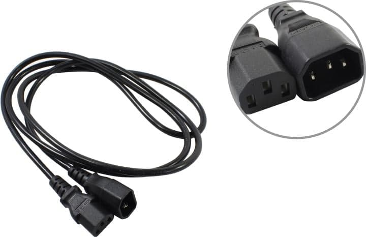 Rem <R-10-Cord-C13-C14-1.8> Кабель UPS -> устройство 220V (IEC-320-C13--> IEC-320-C14) 1.8м